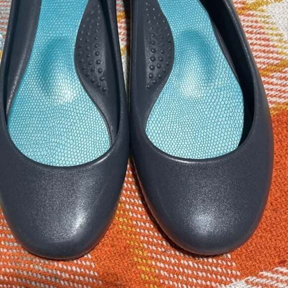 OKA-B Black Ballerina Flats with Teal Textured Insole size 9 - Picture 4 of 6